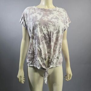 Casual Tie-Dye Knot Front Tee R3